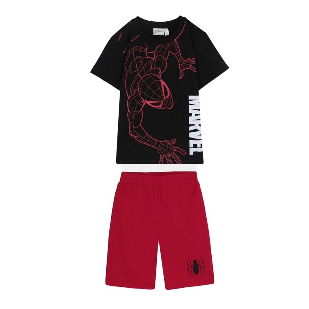 Spider-Man Childrens/Kids T-Shirt & Shorts Set / Red/Black